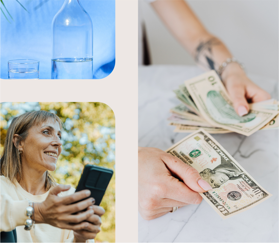 Graphic collage header of How to Make Money on Instagram blog post